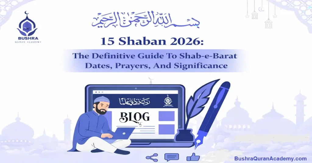 Infographic showing the 15 Shaban 2026 dates for Shab-e-Barat and the Wiladat of Imam Mahdi (AS) in February 2026.