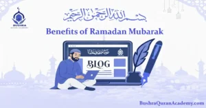 A high-quality infographic displaying the spiritual and health benefits of Ramadan Mubarak, such as mental clarity, detoxification, and increased empathy.