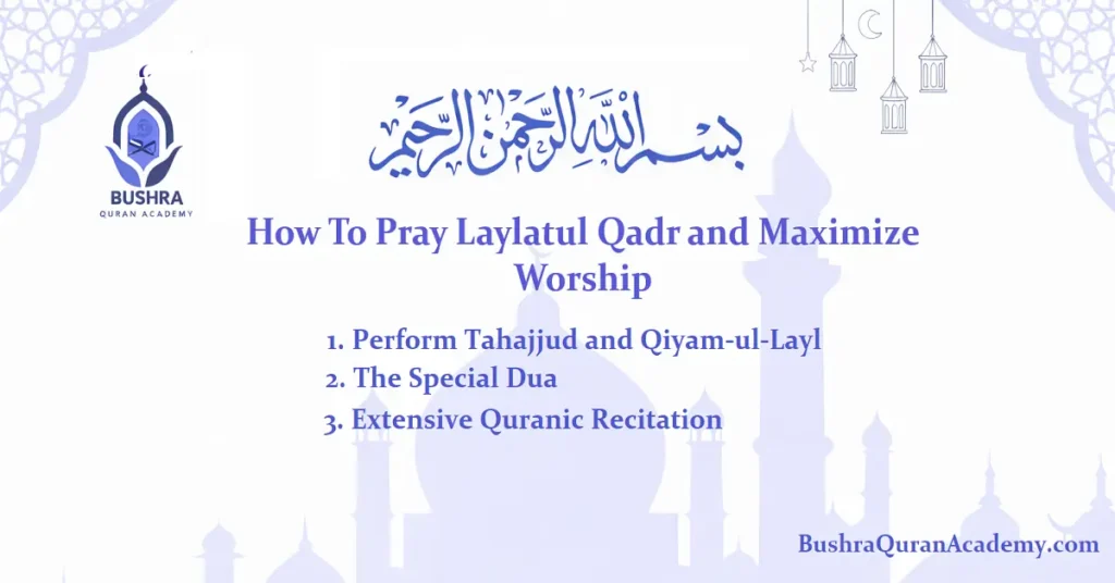 An open Quran on a wooden stand with prayer beads in a dimly lit room, illustrating how to pray Laylatul Qadr and maximize worship during Ramadan.