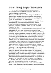 Surah Al Hajj English Translation pdf