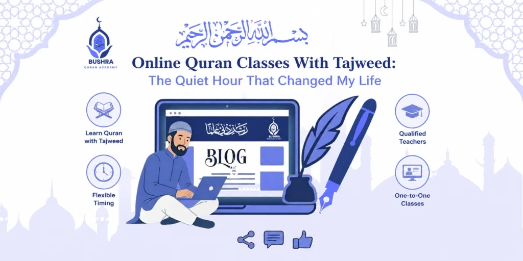 Online Quran classes with Tajweed at Bushra Quran Academy featured banner